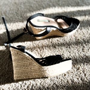 Billini Black Wedges